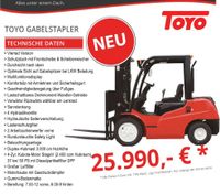 Toyo Gabelstapler D25 Duplex / Triplex 50PS Kubota Diesel NEU Niedersachsen - Winsen (Luhe) Vorschau