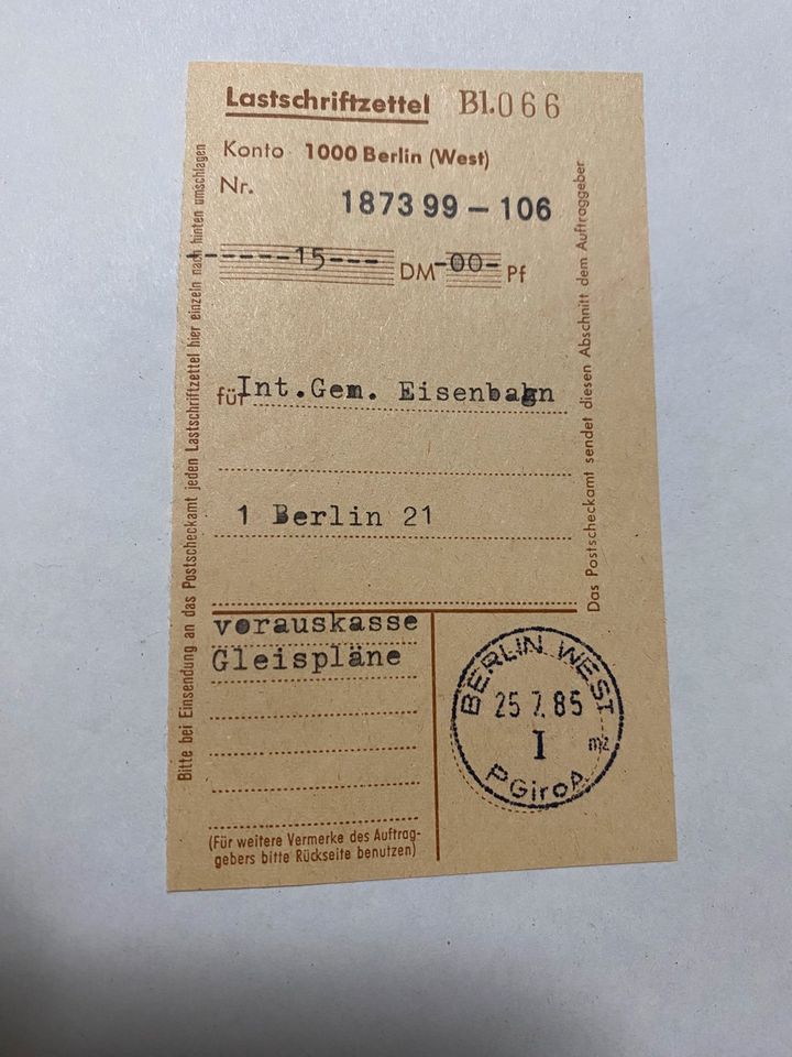 Eisenbahn Nahverkehr IG EB Dokumente Gleisplanbuch Berlin West in Berlin