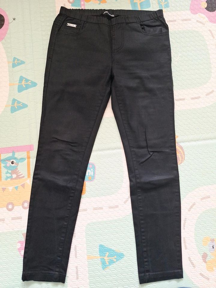 Jeggings Damen,  schwarz, leicher glanz, 36/38 in Aalen