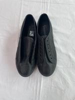 Sneakers, schwarz glänzend, Superga- Sohle 3,5 cm Bayern - Schwabhausen Vorschau