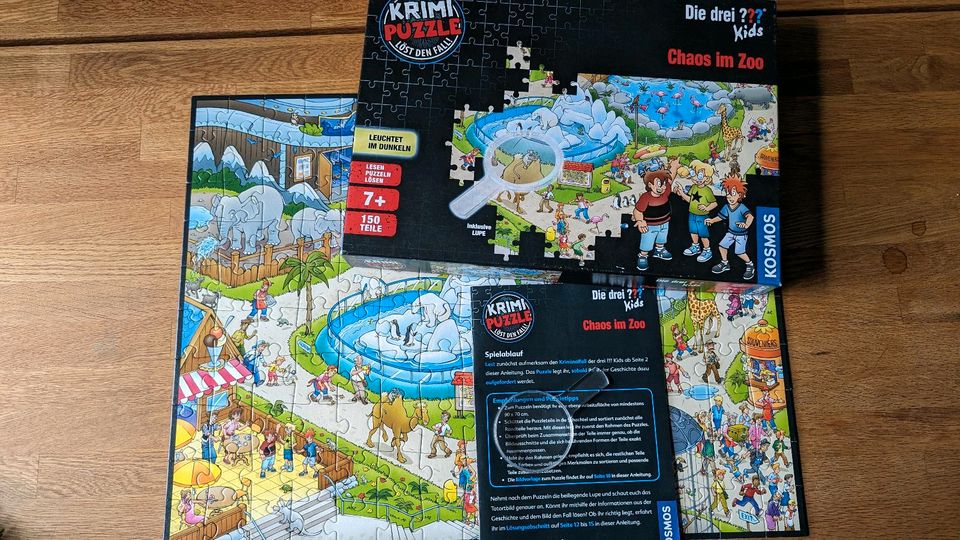 Krimi Puzzle, Chaos im Zoo, die drei ???, Fragezeichen. in Burgthann 