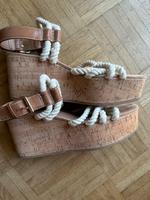 Keilabsatz Plateau maritime Sandaletten Gr. 41 H&M creme Neuhausen-Nymphenburg - Neuhausen Vorschau