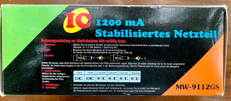 Netzteil mit div. Adaptern , 3 , 6 , 9 , 12 V 1200mA , NEU  , OVP in Pinneberg