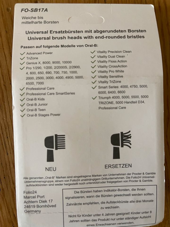 6x4er Pack Ersatzzahnbürstenköpfe / Universal / Oral B in Saarbrücken