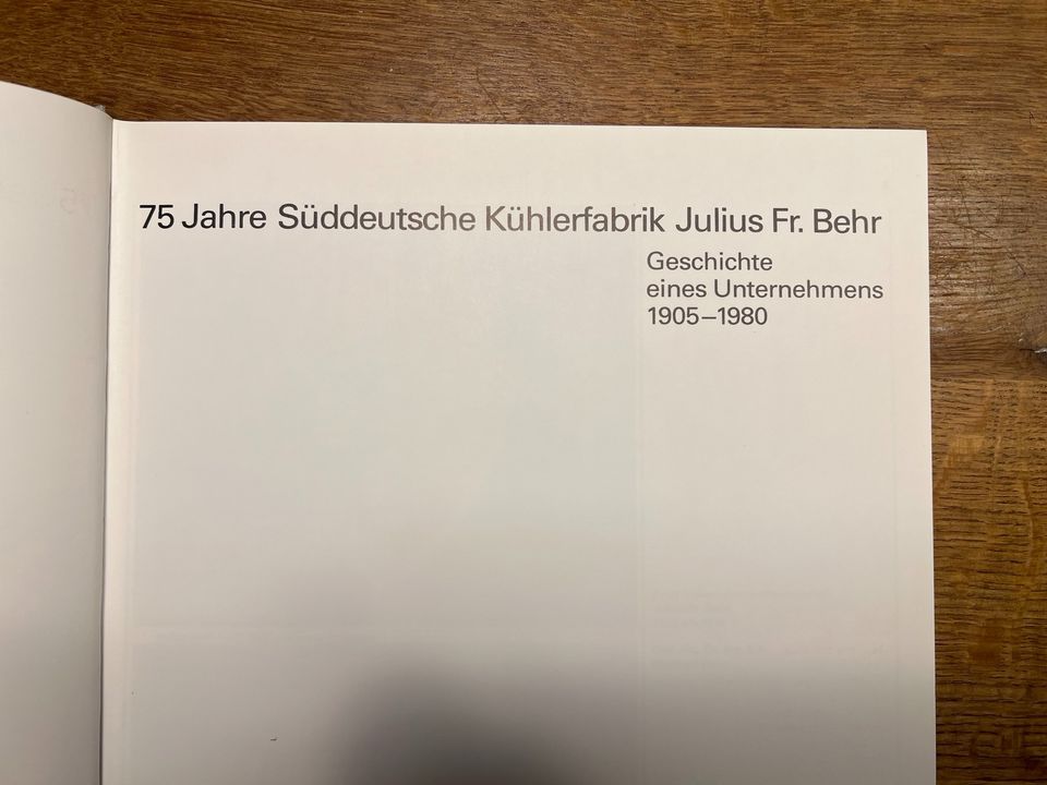 Buch / Kühlerbau Behr 75 Jahre  von 1980 in München