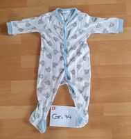 Baby Schlafanzug langarm mit Fuß Mickey Mouse Größe 74 weiß blau Bayern - Pfronten Vorschau