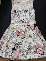 Weißes Sommerkleid mit Blumenprint Bayern - Gundelfingen a. d. Donau Vorschau