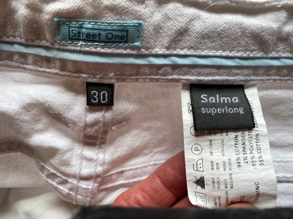 Street One „Salma“ W30 superlong weiße Jeans NEUw. Basic in Oberriexingen