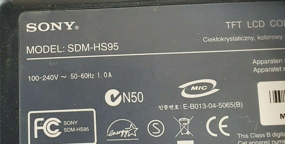 Sony SDM-HS95, 19 Zoll Monitor, Sony TFT LCD Color SDM-HS95 in Rotenburg