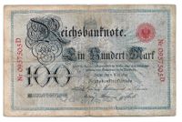 100 Mark 1891 Ro. 12  (3-) Sachsen - Rabenau Vorschau