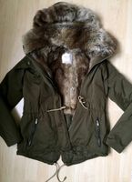 ZARA Winterjacke,Fake-Fur gefüttert +Kapuze Olivgrün/Khaki Gr.S Baden-Württemberg - Bammental Vorschau