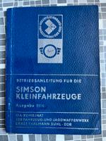 DDR Simson Betriebsanleitung Kleinfahrzeuge Ausgabe 1974 Rügen - Sassnitz Vorschau