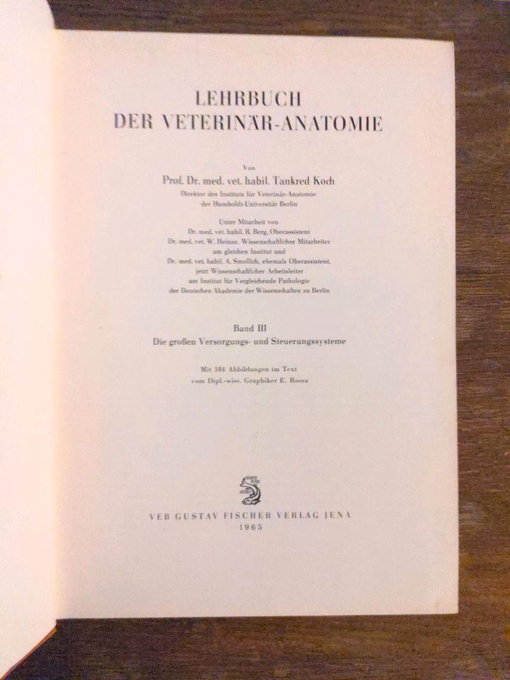 ❌ Buch: Koch - Lehrbuch Veterinär Anatomie Vintage in Gießen