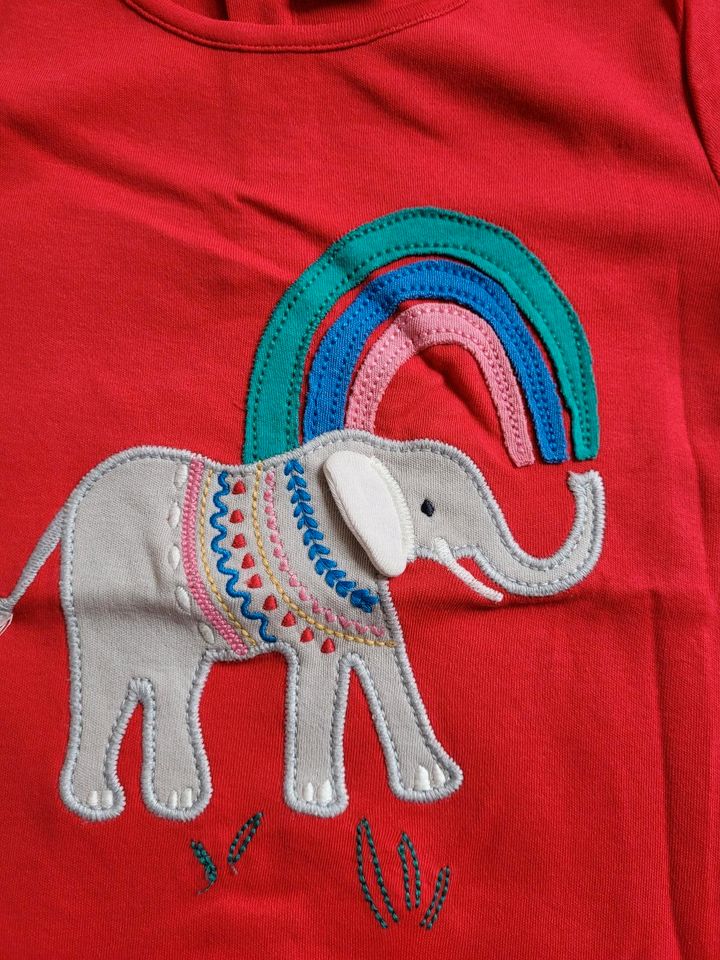 Frugi Shirt Gr. 98-104 Tunika rot Elefant *wie neu* Mädchen in Wetschen