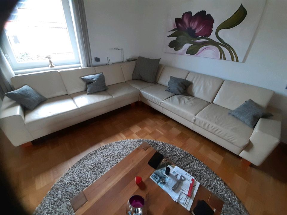 Große Leder Sofa Couch Sitzecke (3m x 3m) zu verkaufen in Hemmingen