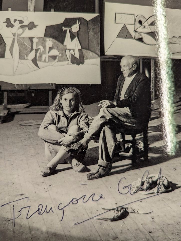 Pablo Picasso und Francoise Gilot in ihrem Atelier, original. si. in Bad Bevensen