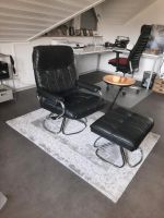 UNICO Relaxsessel Leder Schwarz DESIGN KLASSIKER mit Hocker Hessen - Solms Vorschau