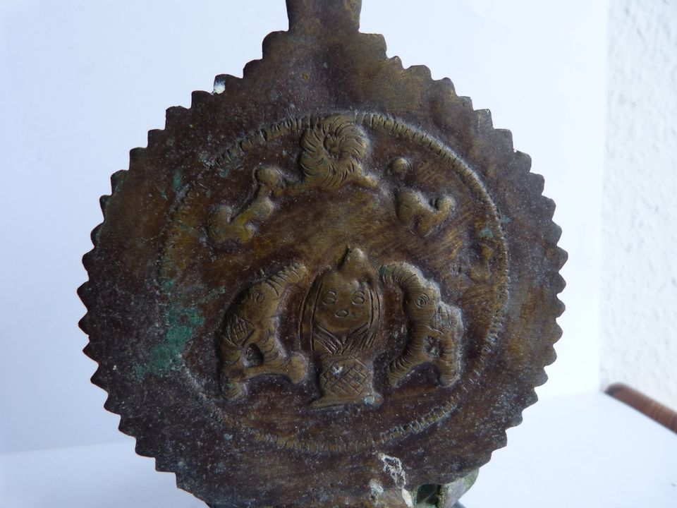 Indien, Öllampe, Bronze, Gottheit Ganesha in Jülich