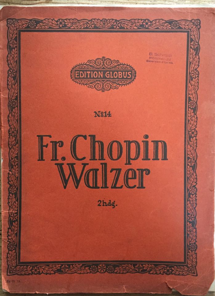 Fr. Chopin Walzer 2hdg. No 14. Edition Globus in Utting