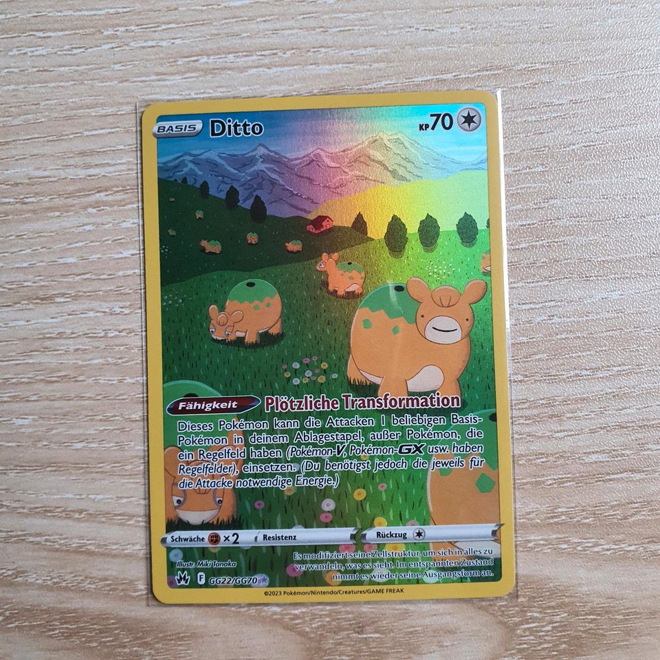 Pokemon Karte Ditto Fullart GG22/GG70 Zenit der Könige in Friedrichsthal