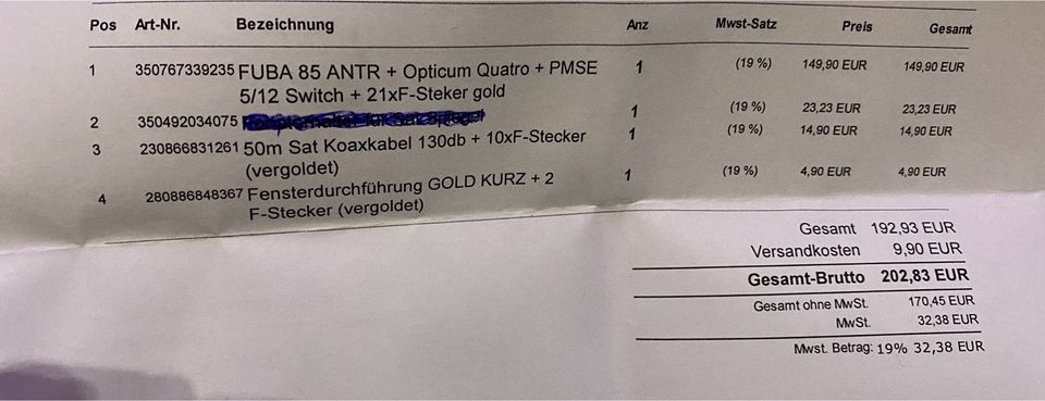 SAT Multiswitch 12 Ausgänge ungebraucht in Allensbach