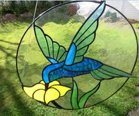 Dekoratives Fensterbild "Kolibri", rund, ⌀ 31,5 cm, Handarbeit Rheinland-Pfalz - Mainz Vorschau