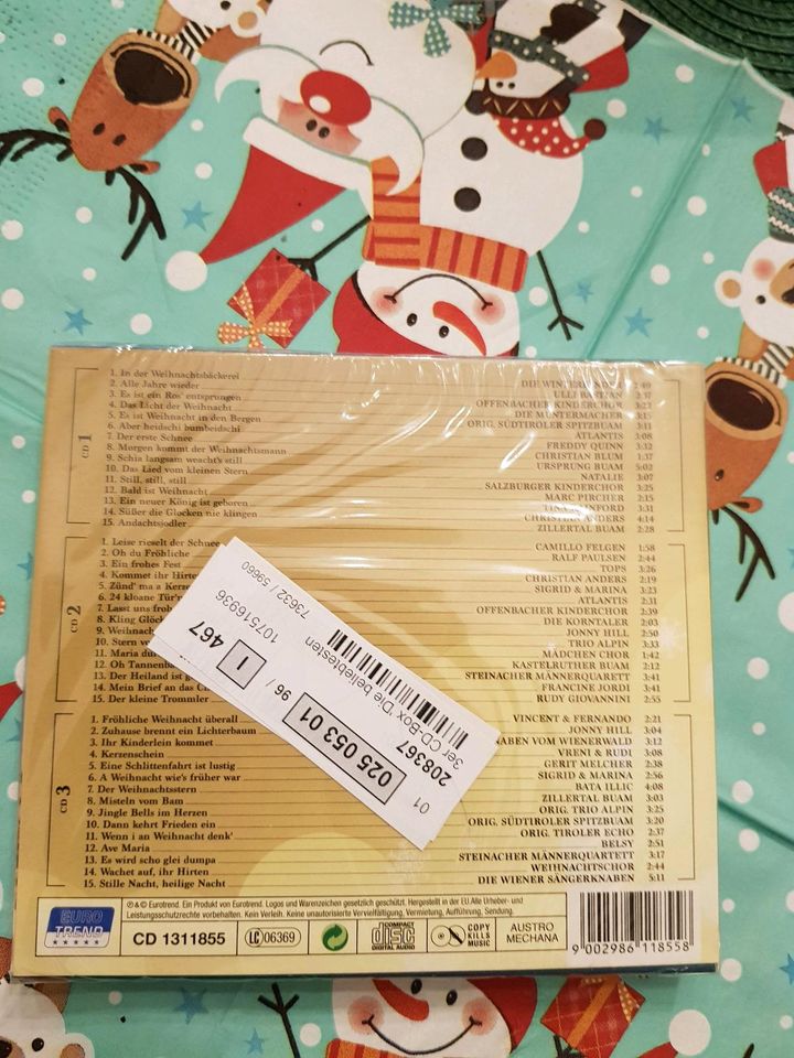 3er CD Die beliebtesten Weihnachtslieder NEU & OVP in Zühlsdorf