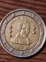 2 Euro Münze Louis Braille Belgien 2009 Brandenburg - Stechow-Ferchesar Vorschau