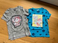 Paw Patrol T-Shirt, 2er-Set, Gr. 128, blau & grau mit Pailletten Niedersachsen - Braunschweig Vorschau