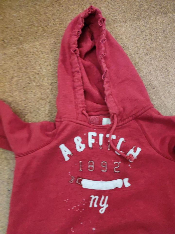 Abercrombie &Fitch Pulli Pullover Hoodie rot used Look S in Berlin