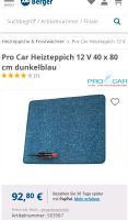 Pro Car Heizteppich 12 Baden-Württemberg - Neuweiler Vorschau