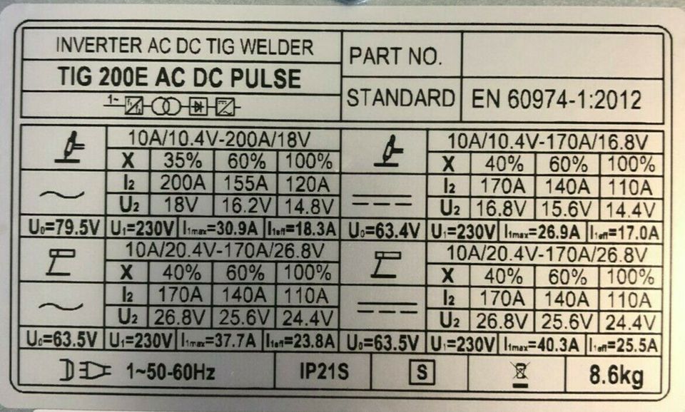 NEU WIG TIG ALU VA Schweißgerät Schutzgas AC/DC Variamp in Hamm