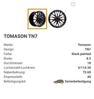 Alufelgen Tomason 18zoll Black Niedersachsen - Süpplingen Vorschau