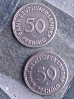 Münze, Bank Deutscher Länder, 10 und 50 Pfennig, 1949. Bonn - Kessenich Vorschau