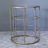 J-LINE Tisch Couchtisch Beistelltisch Gitter Metall / Glas Gold Brandenburg - Beelitz Vorschau