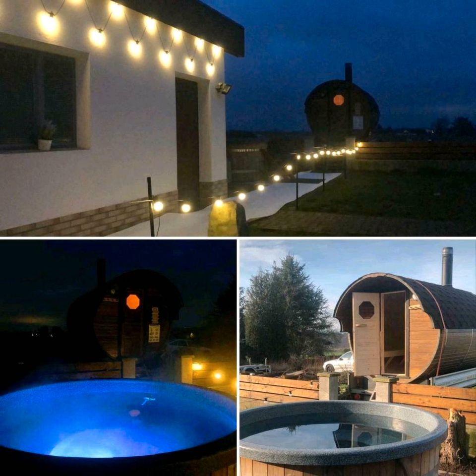 Mobile Sauna HOTTUB Saunafass Badefass mieten Wellness in Grönheim