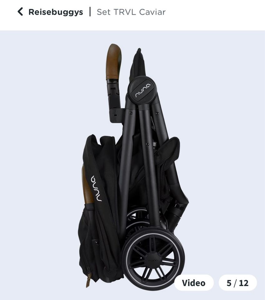 Nuna TRVL caviar schwarz neu OVP Reisebuggy in Biblis