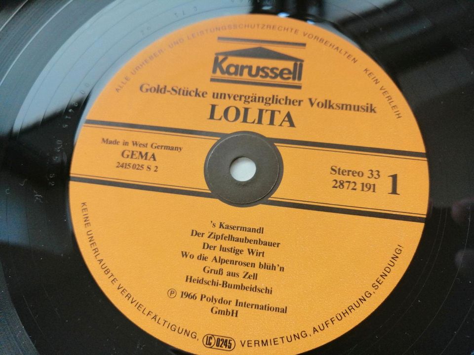 Lolita - Stücke unvergänglicher Volksmusik  LP Vinyl Schallplatte in Aurich