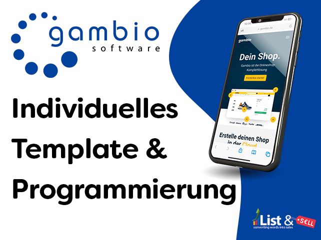 Gambio Individuelles Template Design Onlineshop Webdesigner GX3 in Berlin