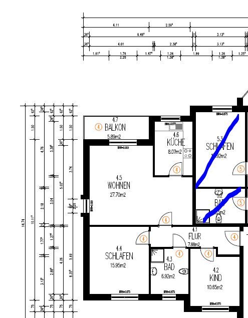 3-Zimmer-Wohnung in Espelkamp / Fiestel - 80 m2 - WBS notwendig in Espelkamp