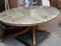 Runder Tisch ca 75x130cm mit Steinplatte/ Marmorplatte Baden-Württemberg - Donaueschingen Vorschau