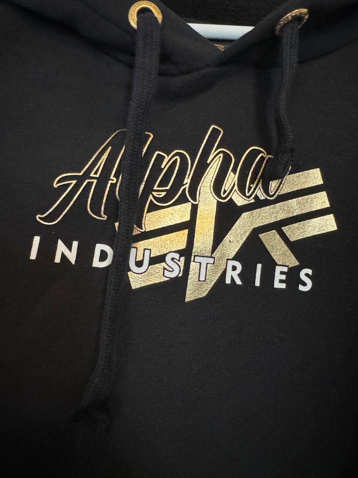 Alpha Industries Hoodie Oversize kurz Black L Pullover Damen ❣️ in Hagen