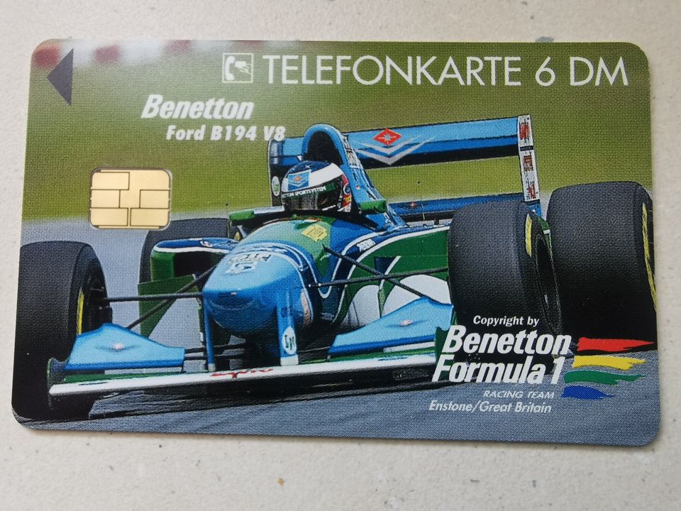 Benetton- Michael Schumacher- Telefonkarte in Marpingen