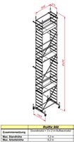 Gerüst 9,2m AH Altec Rollfix 900 2.0 Rollgerüst 9m Verleih Miete Hessen - Rodenbach Vorschau