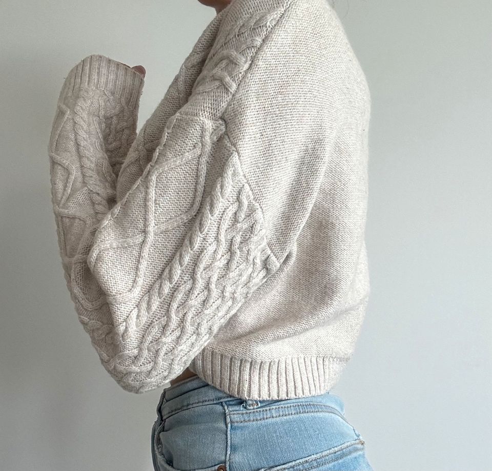 Strickpullover mit Muster in beige von H&M in Dresden