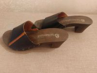 Retro Berkemann Pantoletten Clogs Sandalette Holz Leder Kreis Pinneberg - Elmshorn Vorschau