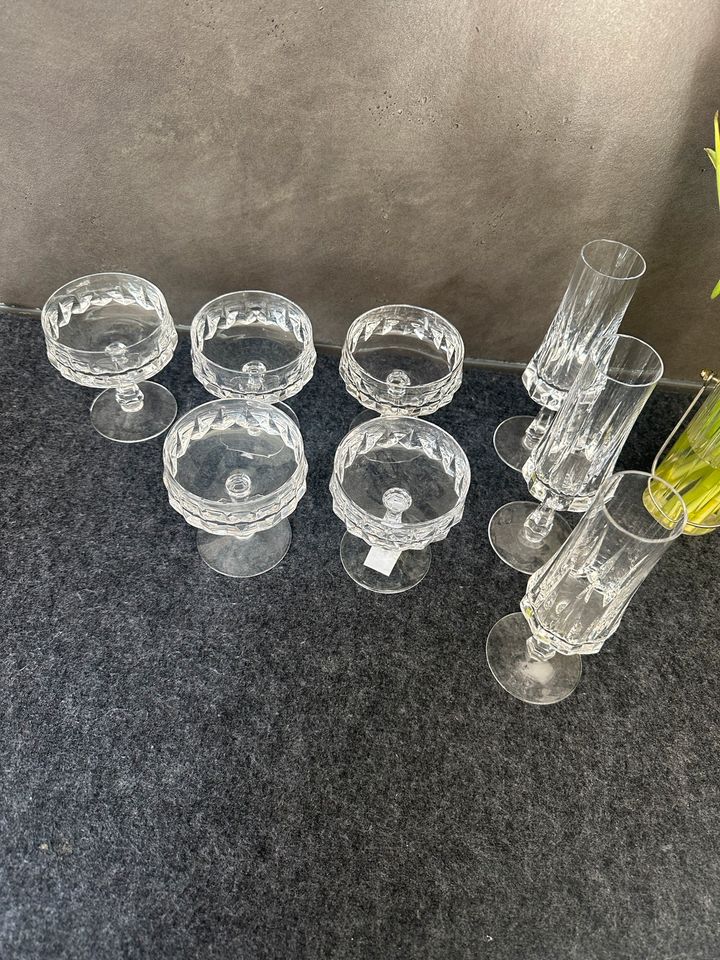 Gläser Kristall Sekt Cocktail Vintage 8 Stück in Dietzenbach
