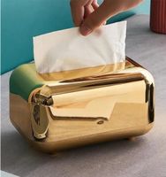 Luxury Tissue Box - Kosmetiktuch Spender Gold Chrome 18x12x10cm Bochum - Bochum-Süd Vorschau