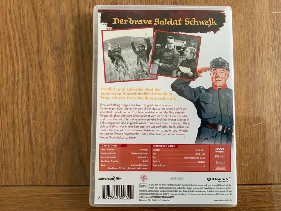 DVD: Heinz Rühmann: Der brave Soldat Schweijk. Neuwertig in Kevelaer