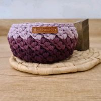 Körbchen mit Holzboden im lila Farbverlauf Handmade Handarbeit Nordrhein-Westfalen - Voerde (Niederrhein) Vorschau